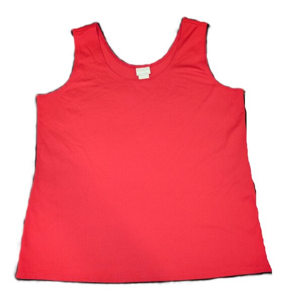 Chico's Tank Shell Top Red Size L (Chico's Size 2) - Picture 1 of 8